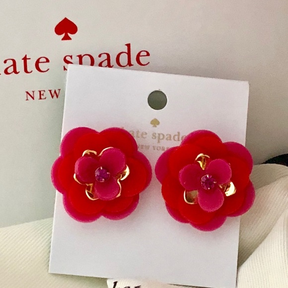 kate spade Jewelry - 🎀 Kate Spade ♠️ Rosy Posies Pink Multi Earrings